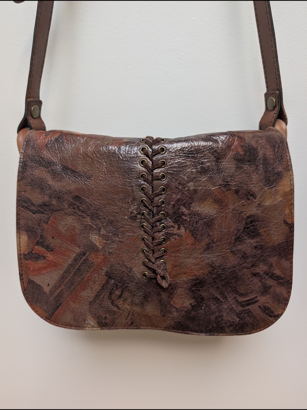 Patricia Nash Painted Leather Figurative Crossbody Bag